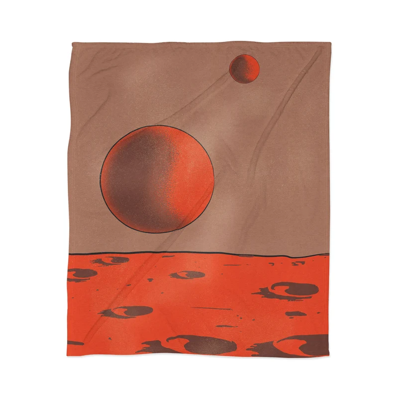 Red Planet Horizon Throw Blanket
