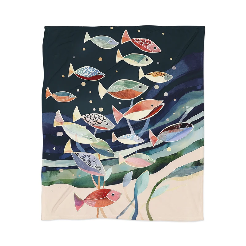 School of Fish Throw Blanket