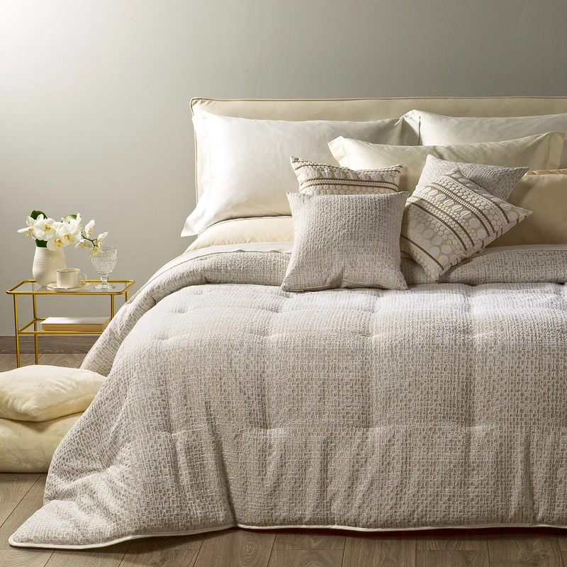 Trapunta Leggerissima smeralda in Raso Jacquard 200 gr/mq