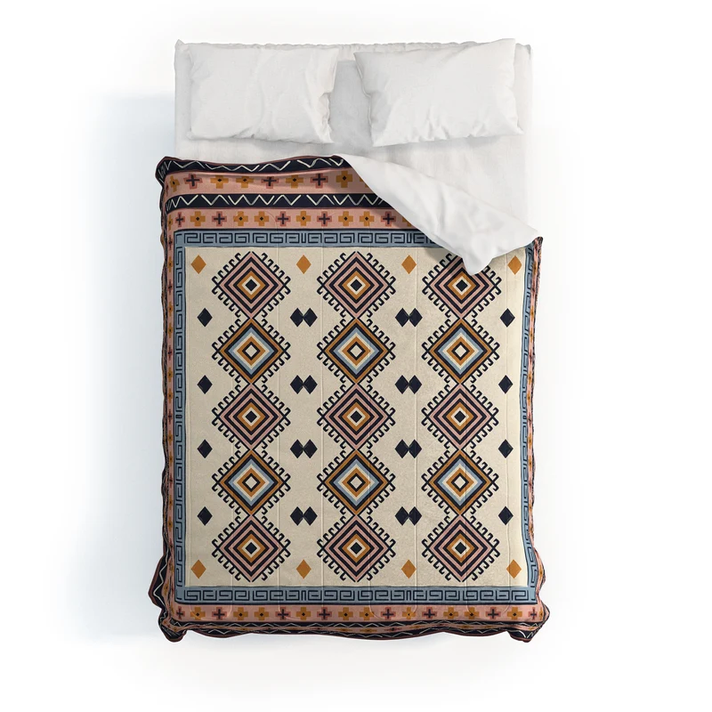 Bohemian Geometric Tapestry Comforter