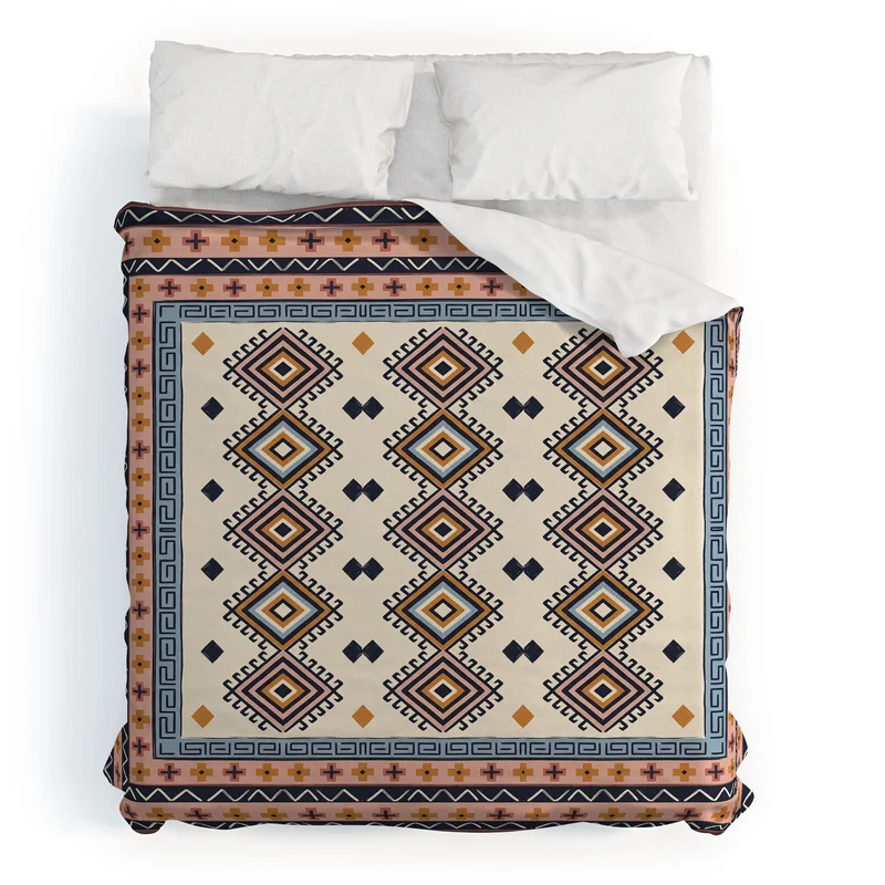 Bohemian Geometric Tapestry Duvet Cover