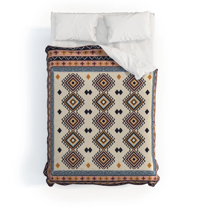 Bohemian Geometric Tapestry Duvet Cover
