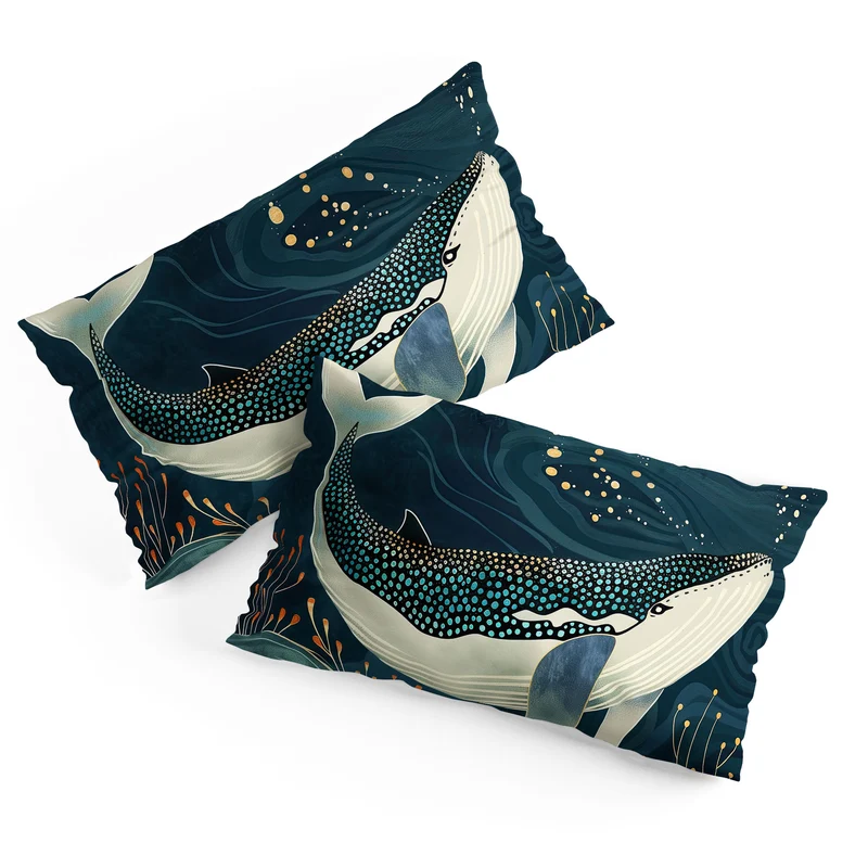 Starlit Ocean Whale Pillow Sham