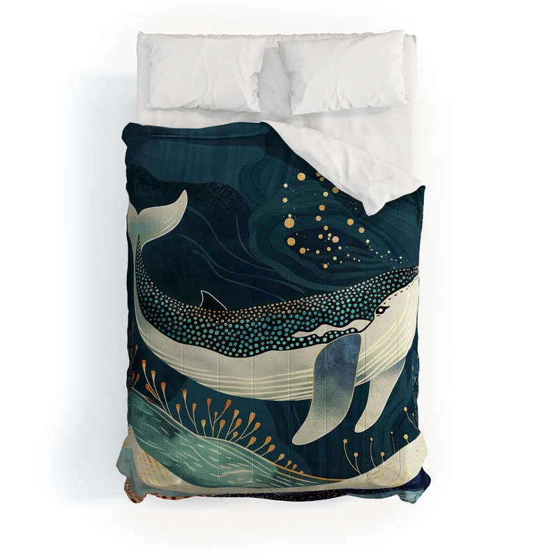 Starlit Ocean Whale Comforter