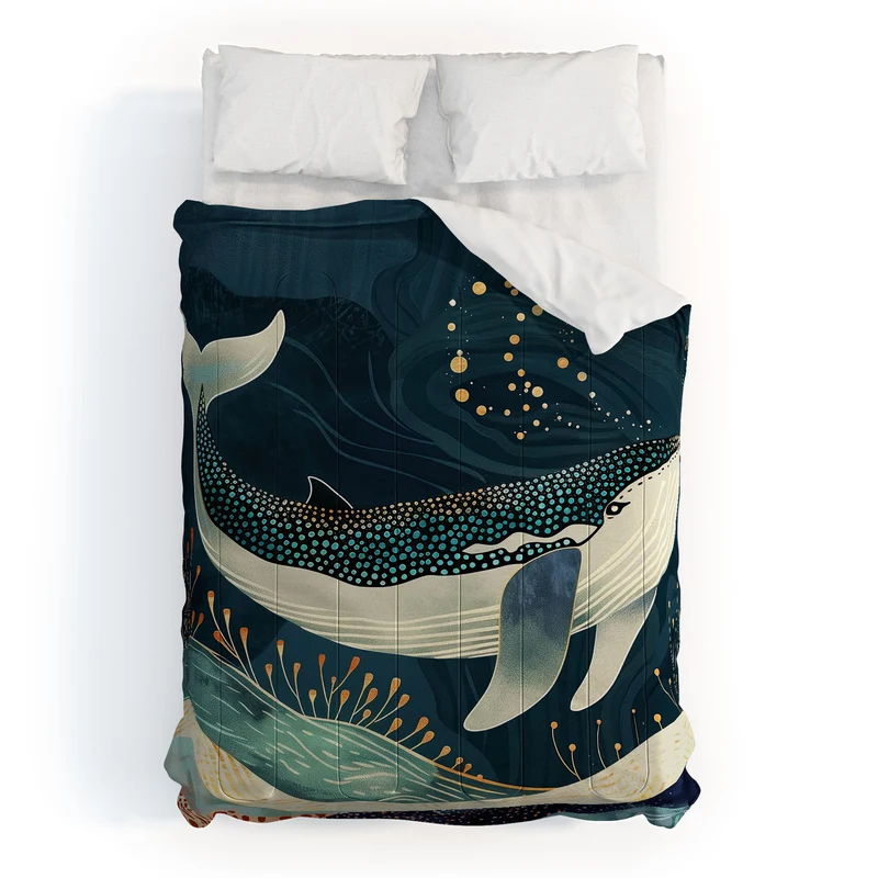 Starlit Ocean Whale Comforter