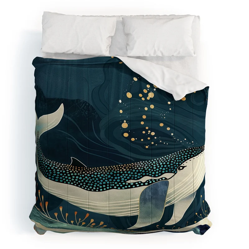 Starlit Ocean Whale Comforter