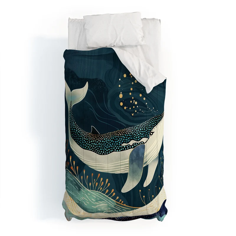 Starlit Ocean Whale Comforter