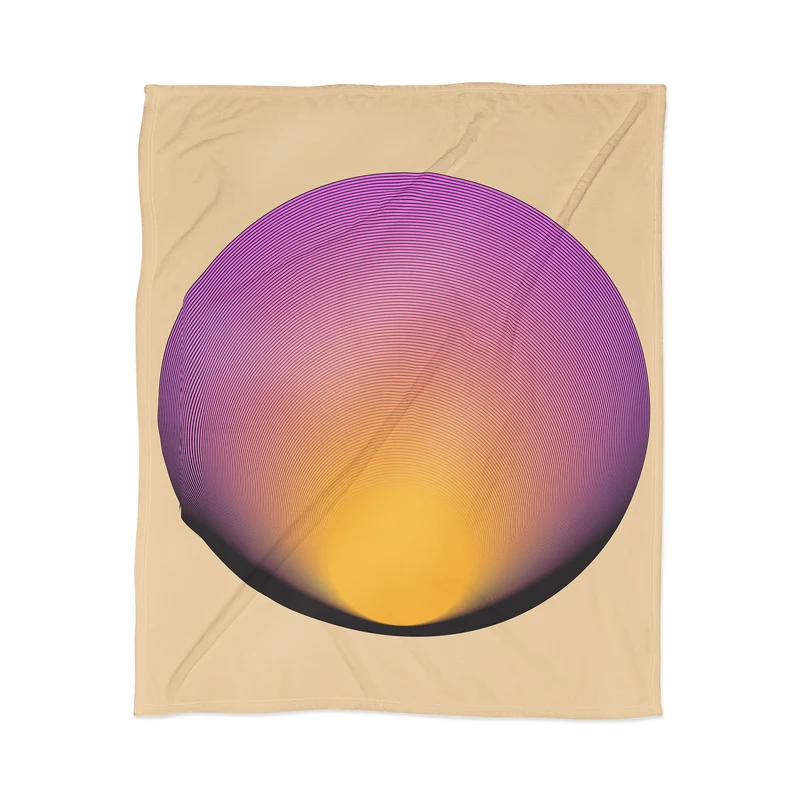 Vibrant Geometric Gradient Throw Blanket