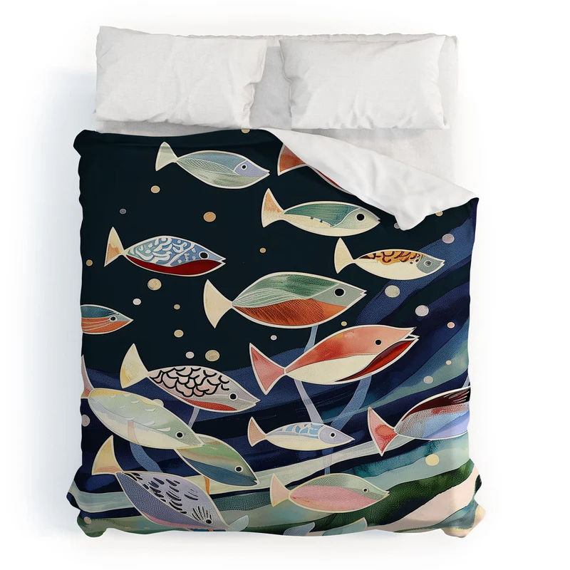 School of Fish Duvet Cover