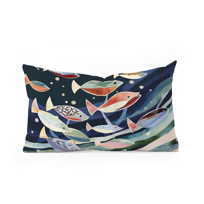 School of Fish Rectangular Pillow