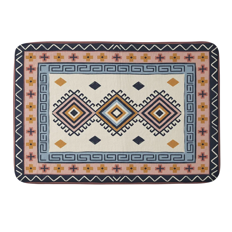Bohemian Geometric Tapestry Bath Mat