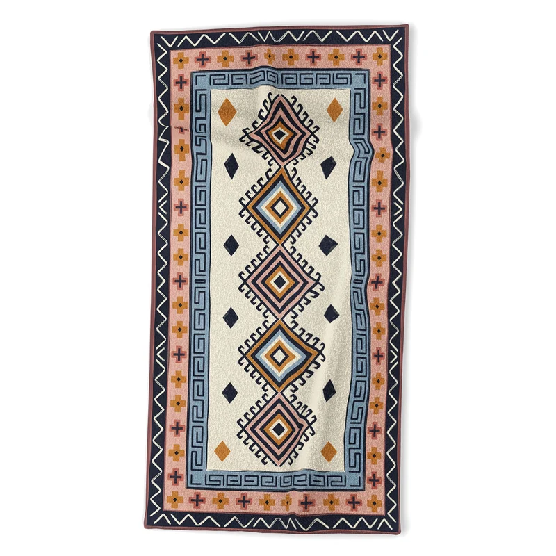 Bohemian Geometric Tapestry Bath Towel