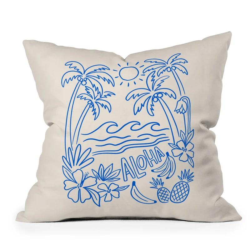 aloha x ii Throw Pillow