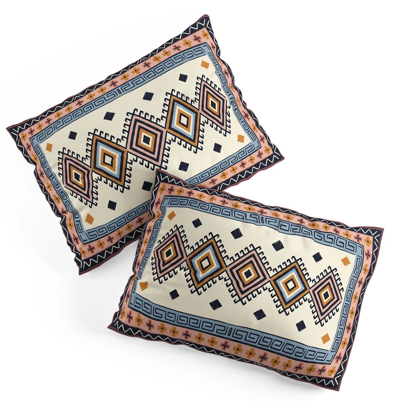 Bohemian Geometric Tapestry Pillow Sham