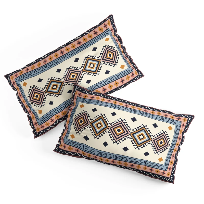 Bohemian Geometric Tapestry Pillow Sham
