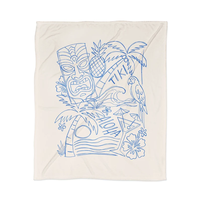 aloha tiki Throw Blanket