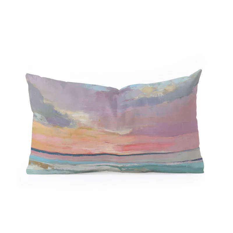 abstract pastel ocean sunset Rectangular Pillow