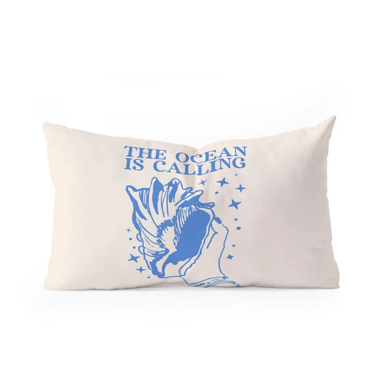 the ocean is calling seashell Rectangular Pillow