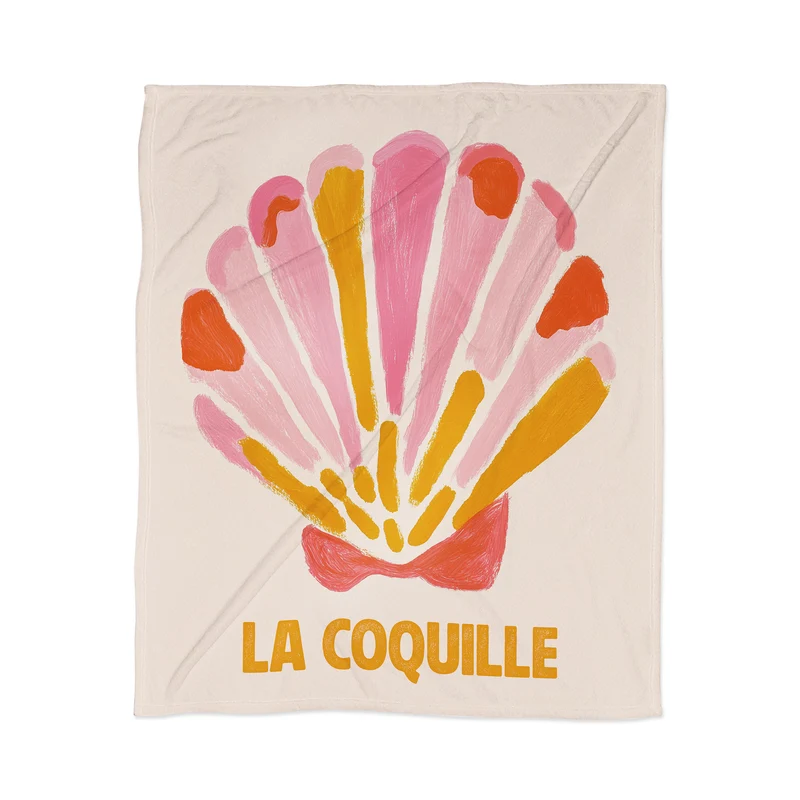 la coquille seashell Throw Blanket