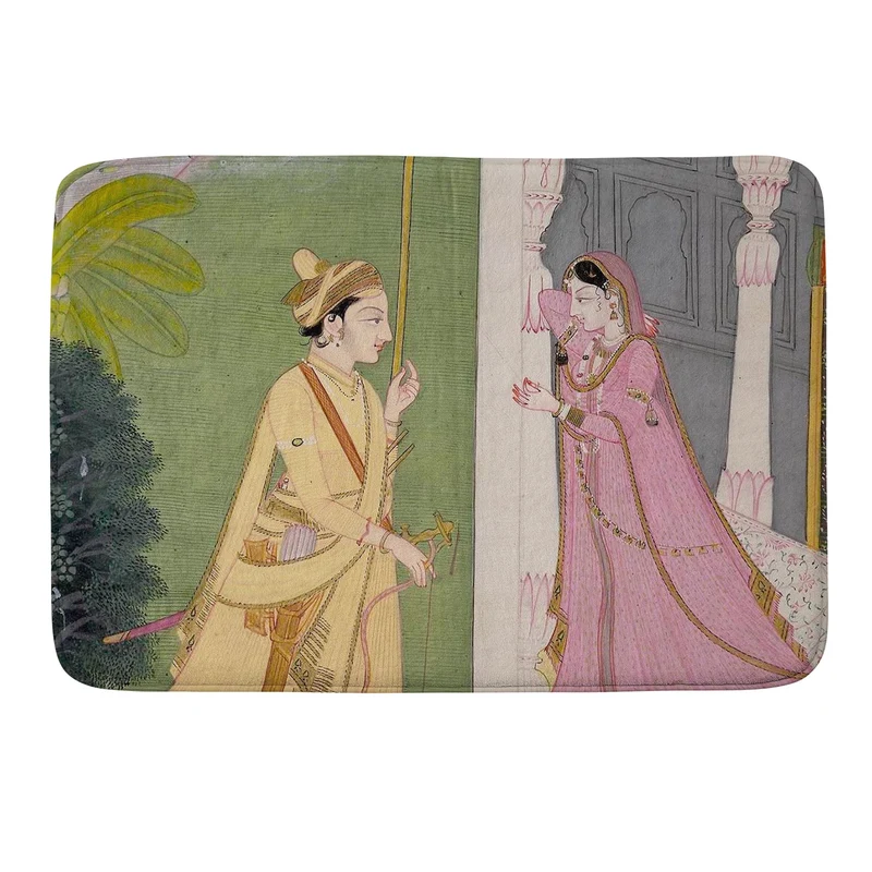 Baramasa series Indian Miniature Illustration Bath Mat