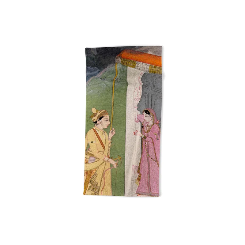 Baramasa series Indian Miniature Illustration Bath Towel