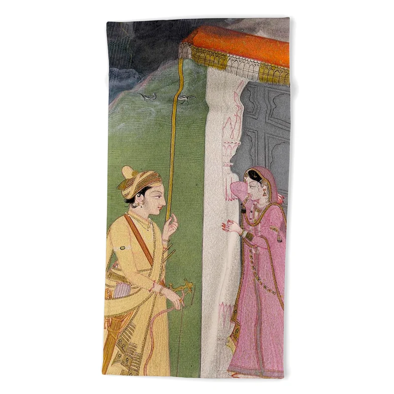 Baramasa series Indian Miniature Illustration Bath Towel