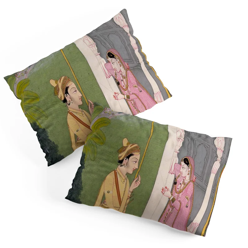 Baramasa series Indian Miniature Illustration Pillow Sham