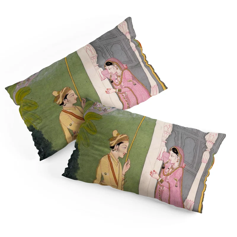 Baramasa series Indian Miniature Illustration Pillow Sham