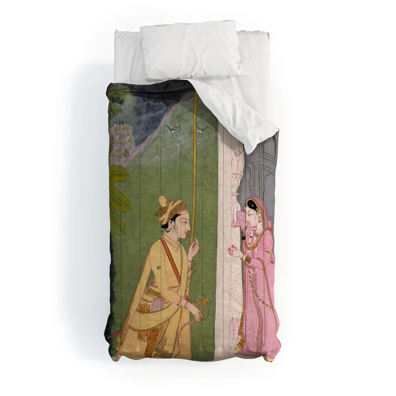 Baramasa series Indian Miniature Illustration Comforter