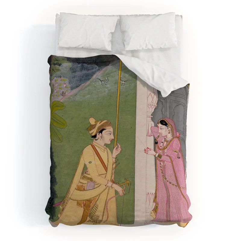 Baramasa series Indian Miniature Illustration Duvet Cover