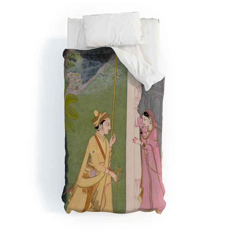 Baramasa series Indian Miniature Illustration Duvet Cover