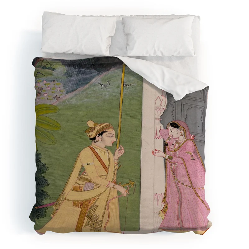 Baramasa series Indian Miniature Illustration Duvet Cover