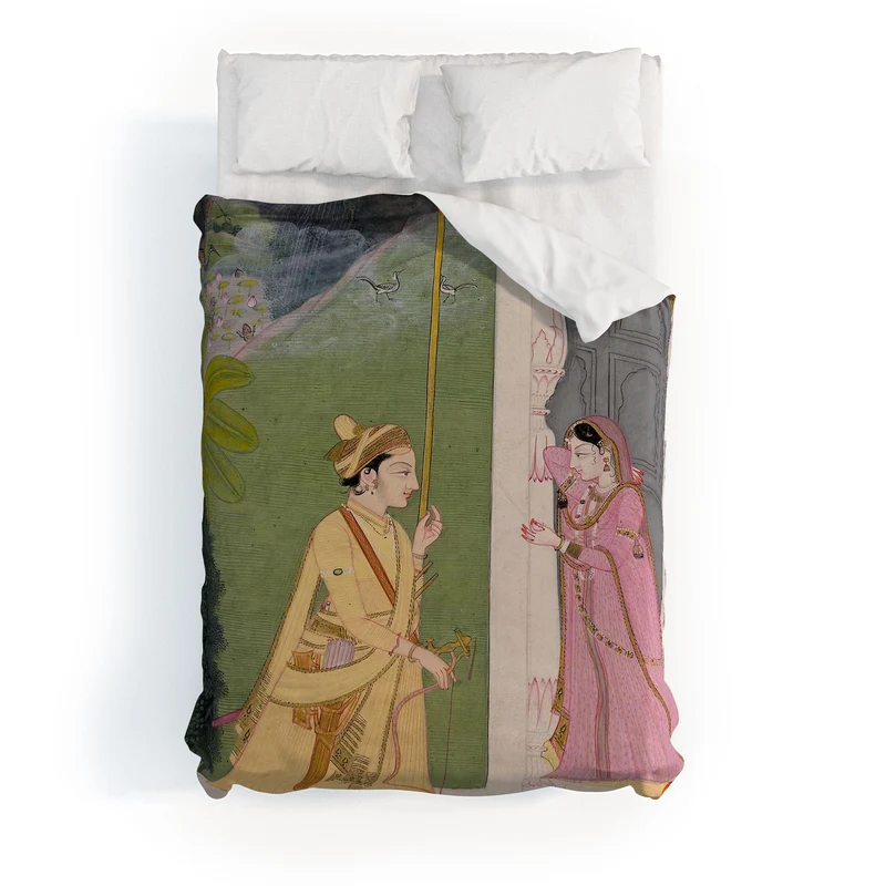 Baramasa series Indian Miniature Illustration Duvet Cover