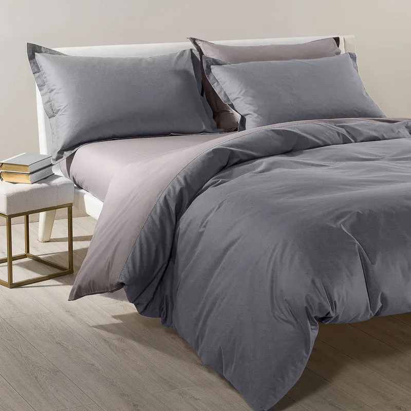 Completo Copripiumino Bicolor Double in Cotone