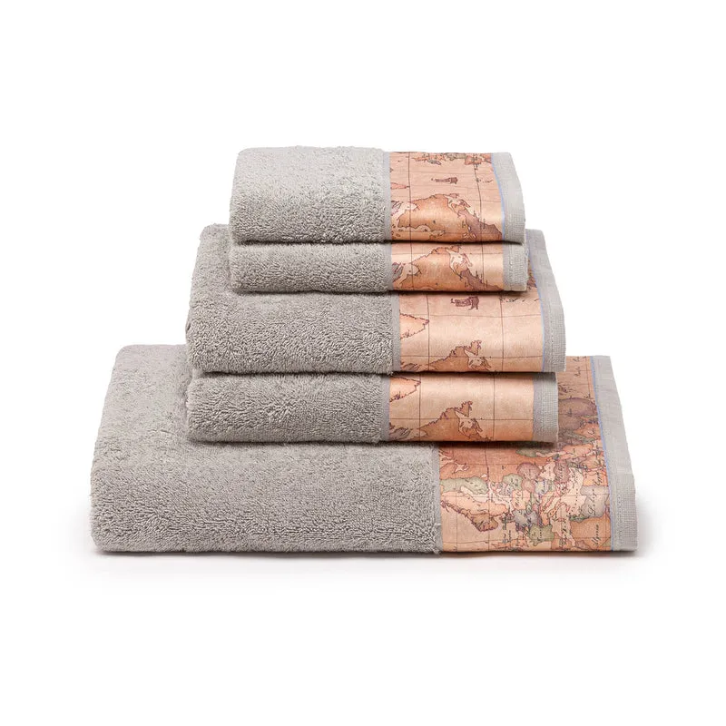 Set asciugamani in spugna Geo Classic in Cotone 480 gr/mq