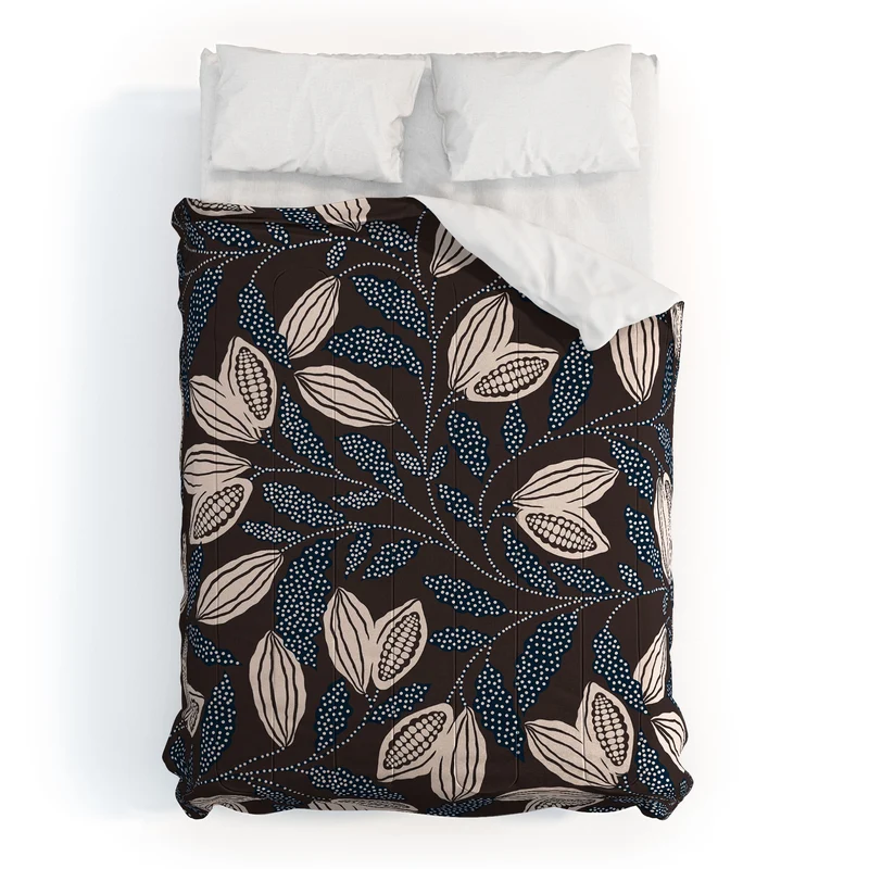 Folk Botanical Illustration Comforter