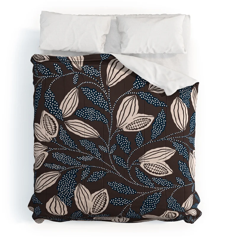Folk Botanical Illustration Comforter