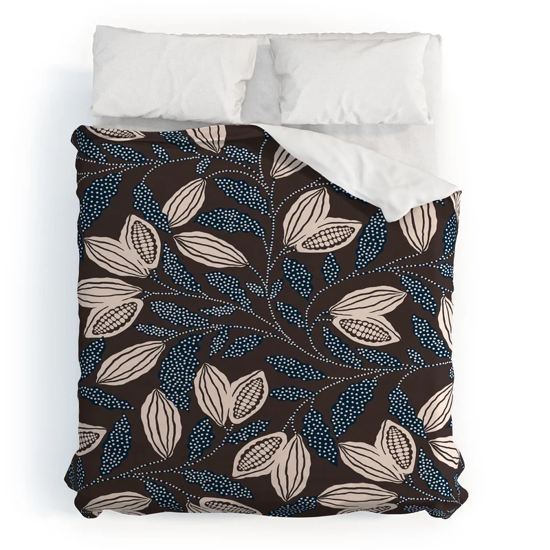 Folk Botanical Illustration Duvet Cover