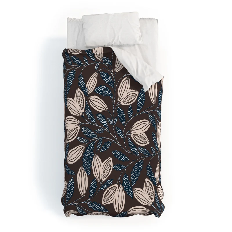 Folk Botanical Illustration Duvet Cover