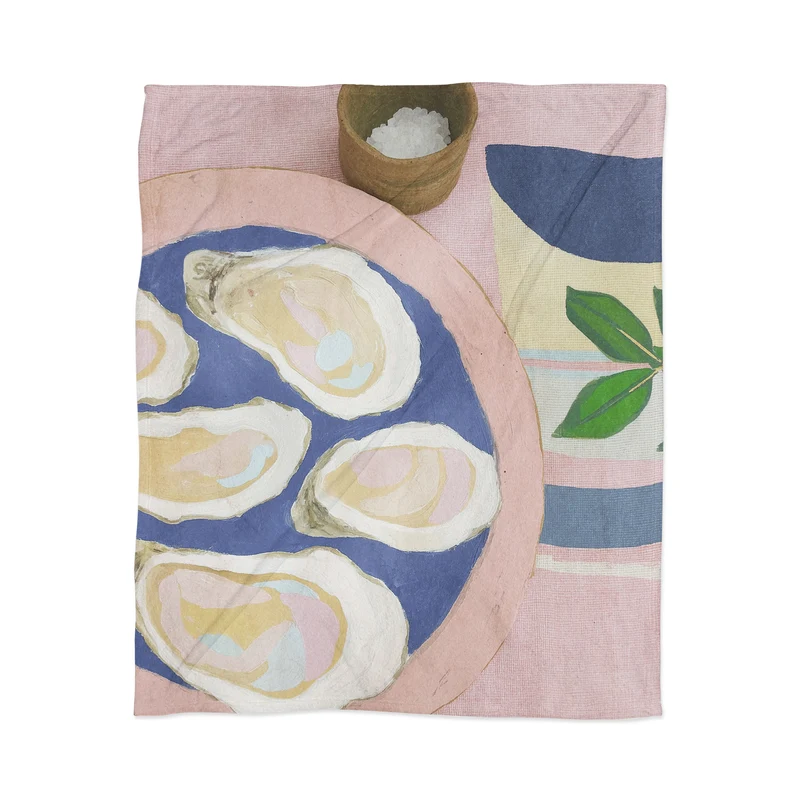 oysters Throw Blanket