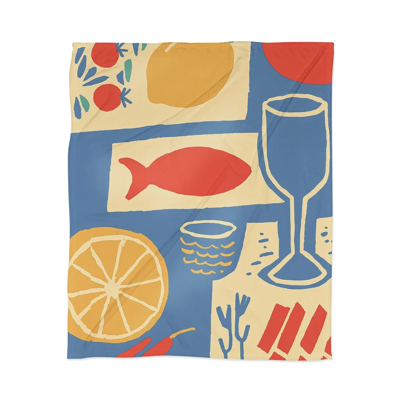 mediterranean kitchen ii Throw Blanket