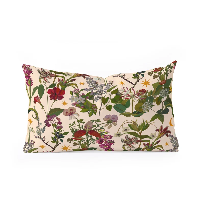 Amryllis Star Neutral Rectangular Pillow