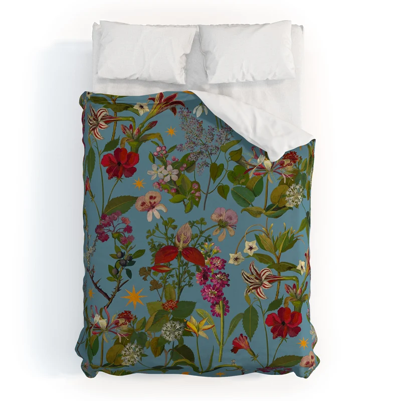 Amryllis Star Slate Duvet Cover