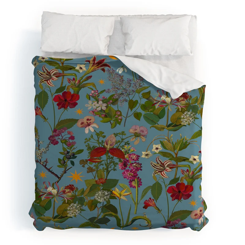 Amryllis Star Slate Duvet Cover