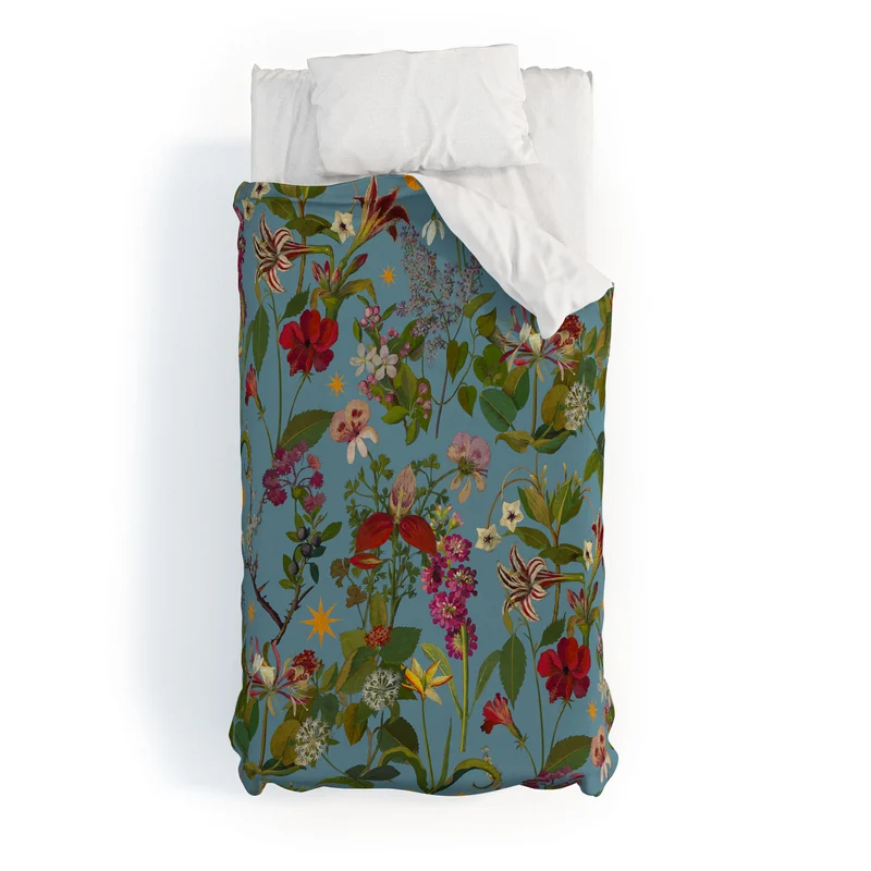 Amryllis Star Slate Duvet Cover