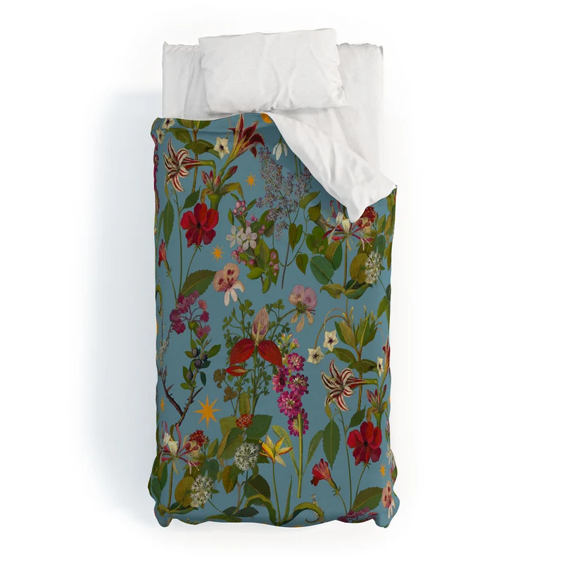 Amryllis Star Slate Duvet Cover