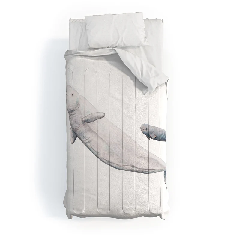 Beluga white whale Comforter