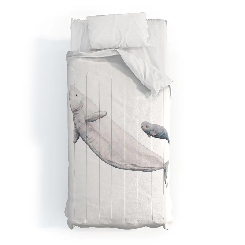 Beluga white whale Comforter