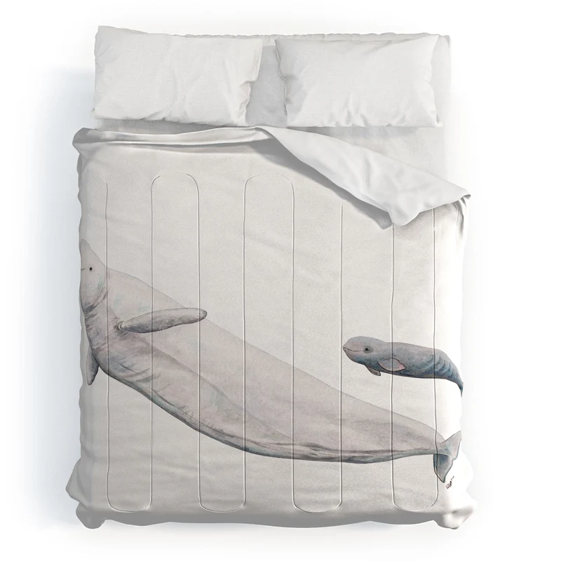 Beluga white whale Comforter