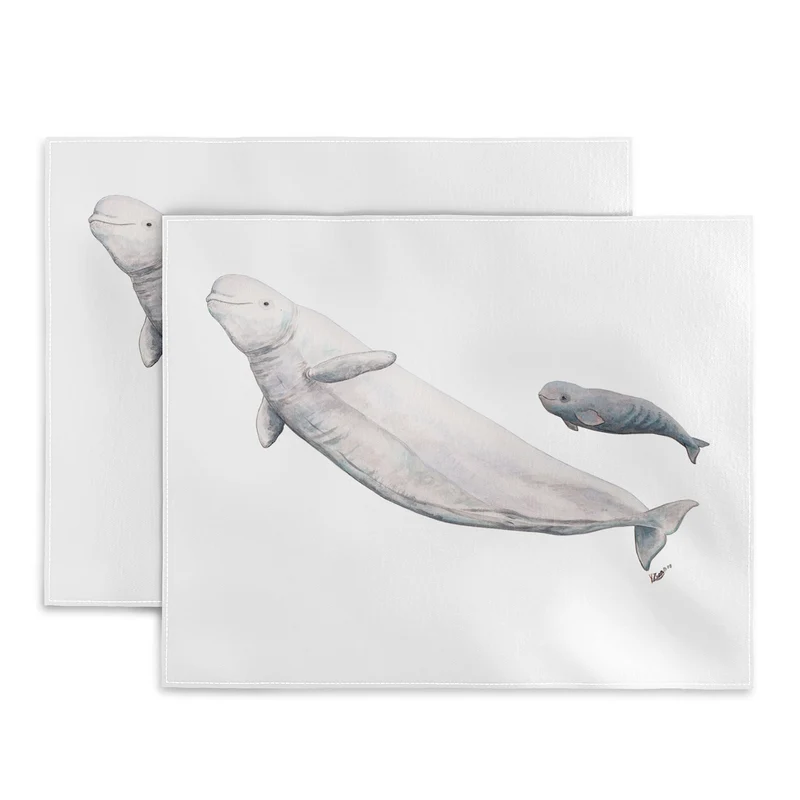 Beluga white whale Placemat